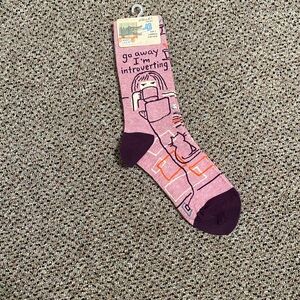 Blue Q Pink and Purple Introverting Socks